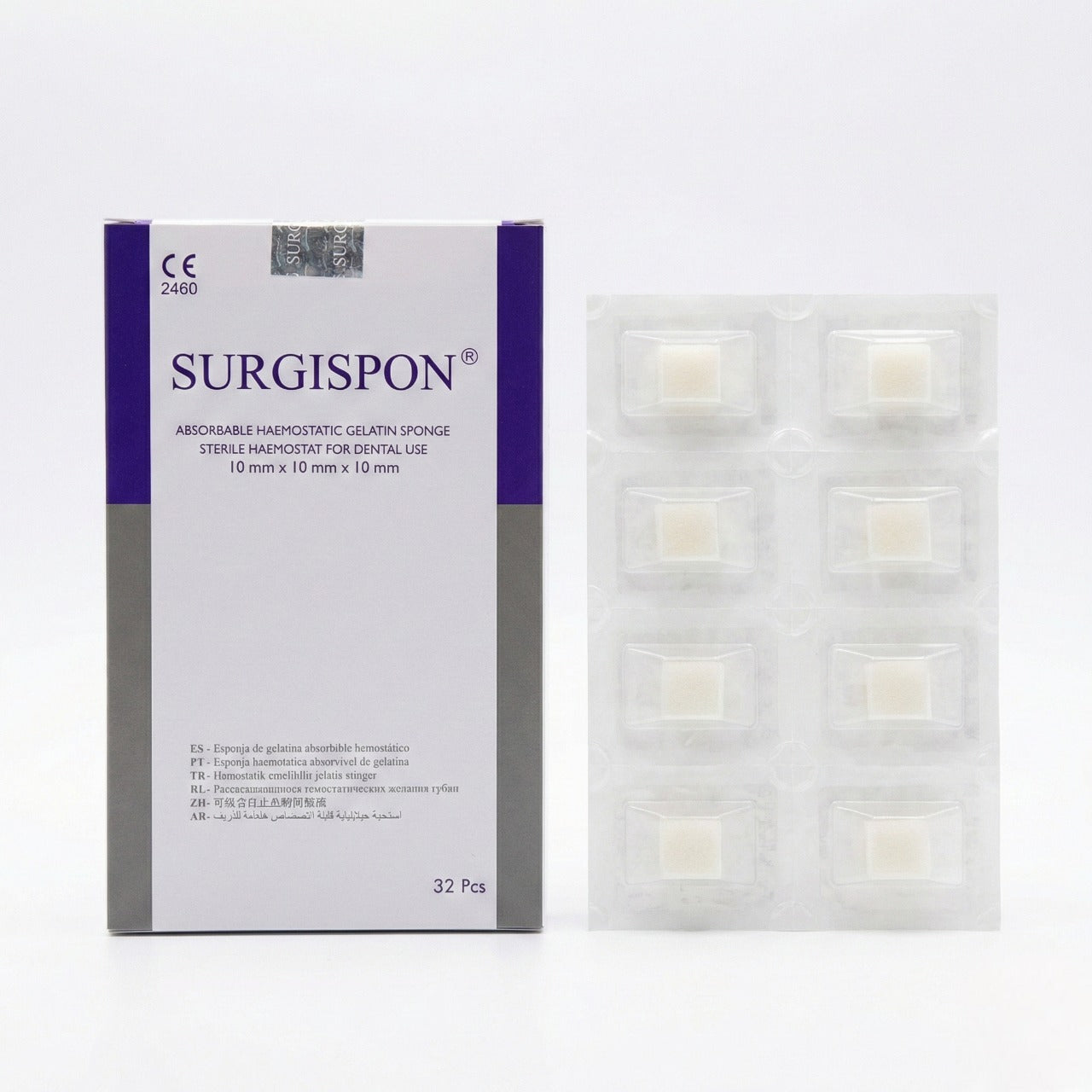 Surgispon cubos noturnos de esponja hemostática 10 mm × 10 mm × 10 mm