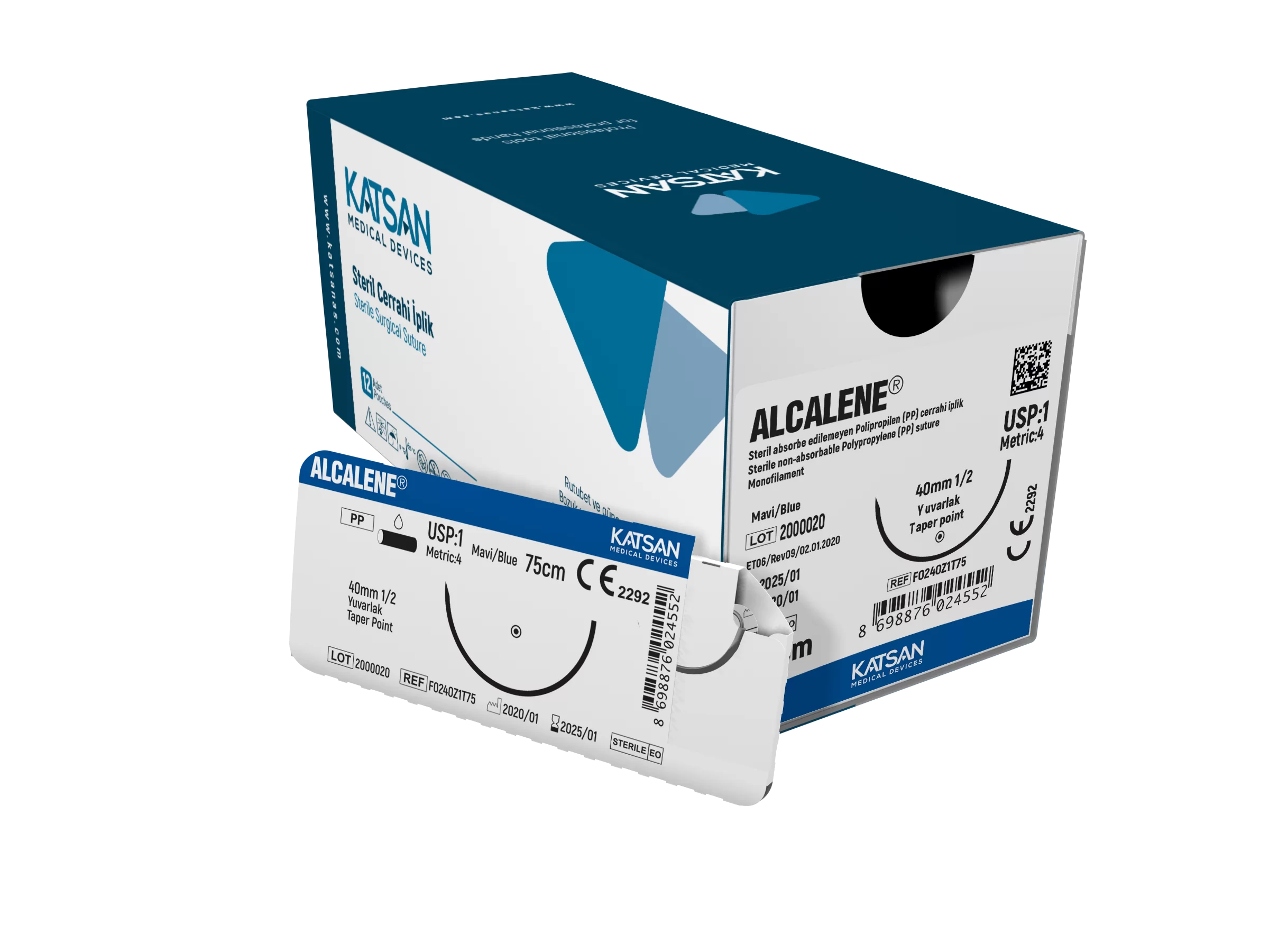 Fio de sutura Alcalene 3/0 90 cm 3/8 30 mm agulha de corte reverso