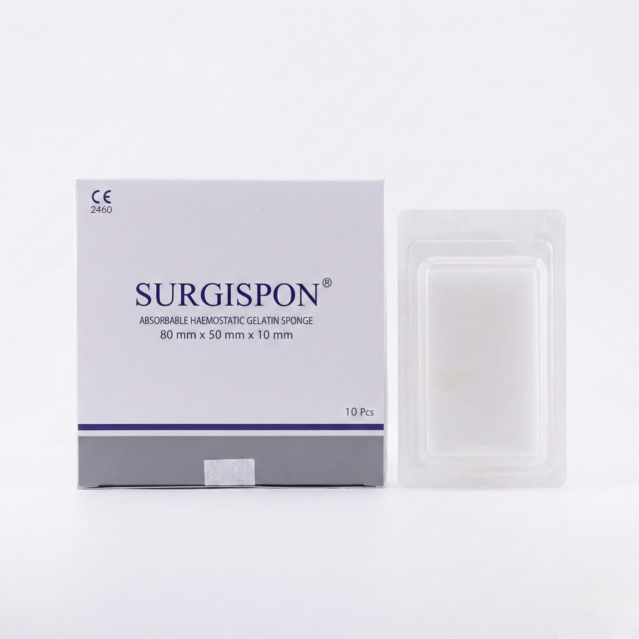 Surgispon esponja hemostática regular 80 mm × 50 mm × 10 mm