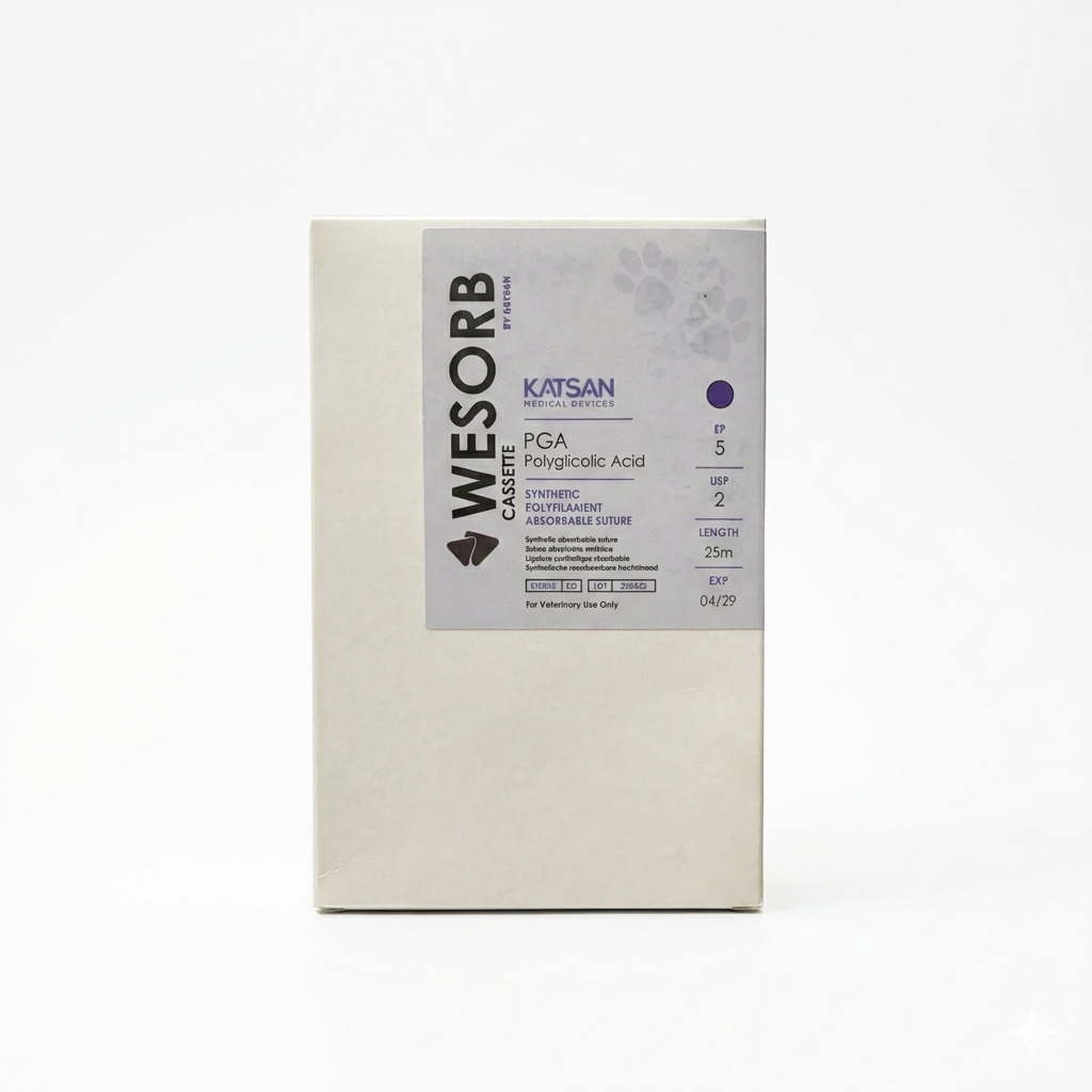 Fio de sutura WESORB (PGA) 3/0 rolo de 25 m